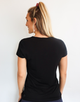 ** CLEARANCE ** Non BF - Women's Bamboo Tee - Workout Tee Black