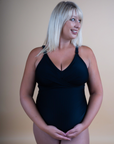 ** CLEARANCE ** Maternity Swimsuit - Aubrey One Piece Swimsuit Black Stripe