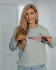 ** CLEARANCE ** Breastfeeding Sweatshirt - Jackson Crew Mist