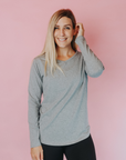 ** CLEARANCE ** Non BF - Women's Long Sleeve T-shirt - Cruise Top Grey