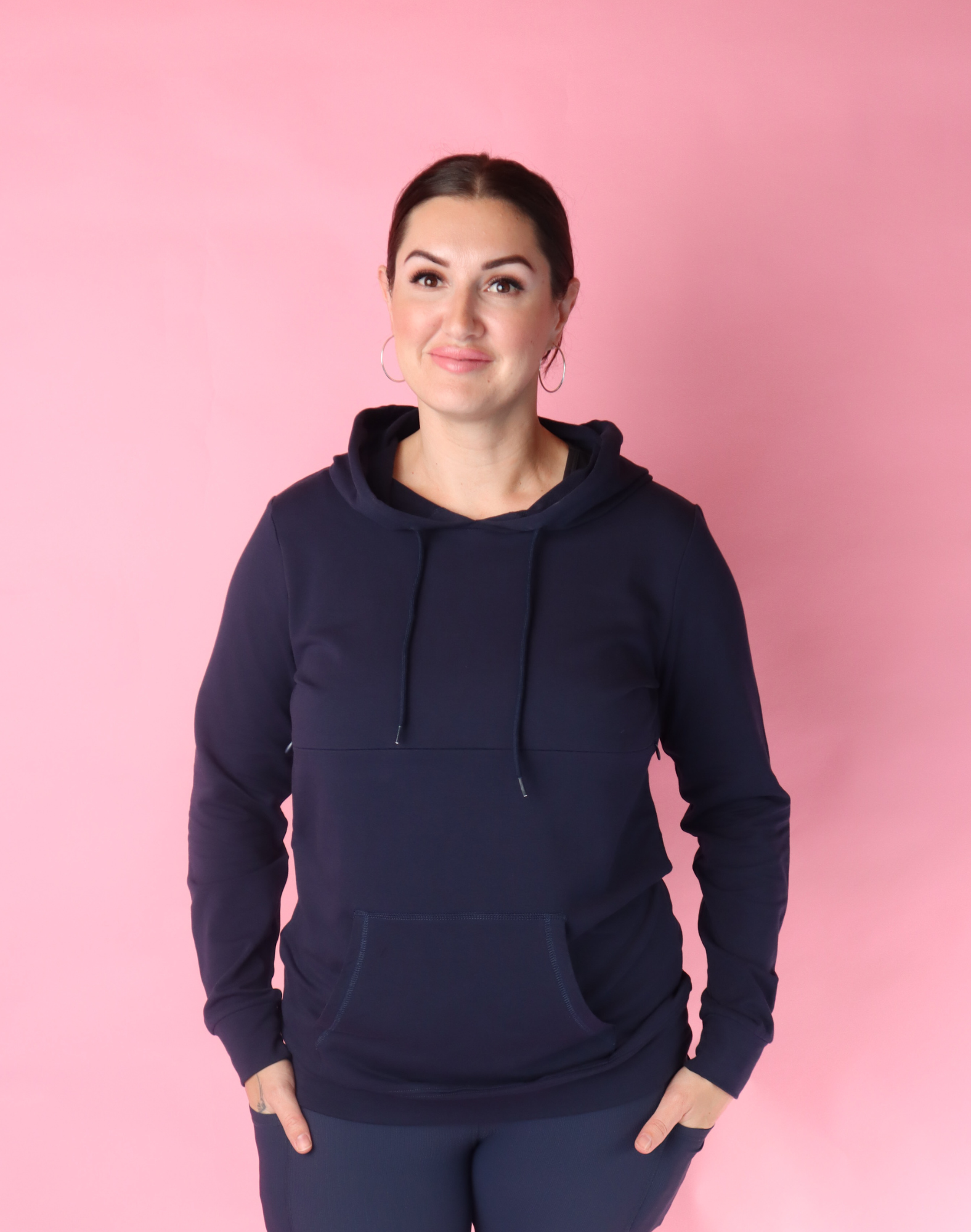 ** CLEARANCE ** Breastfeeding Hoodie - Casual Hoodie Navy