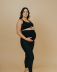 Maternity Leggings - Classic 7/8 Length w Pockets Black