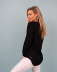 ** CLEARANCE ** Maternity Top - Deluxe Long Sleeve Black