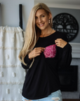 ** CLEARANCE ** Maternity Top - Deluxe Long Sleeve Black