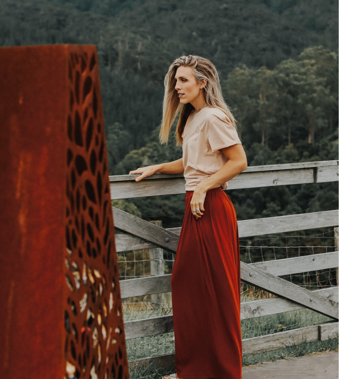 Wide Leg Ribbed Pants