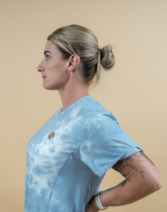Breastfeeding T-Shirt - Charlotte Tee Tie-Dye Ocean