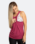 ** CLEARANCE ** Breastfeeding Top - Casual Tank French Rose