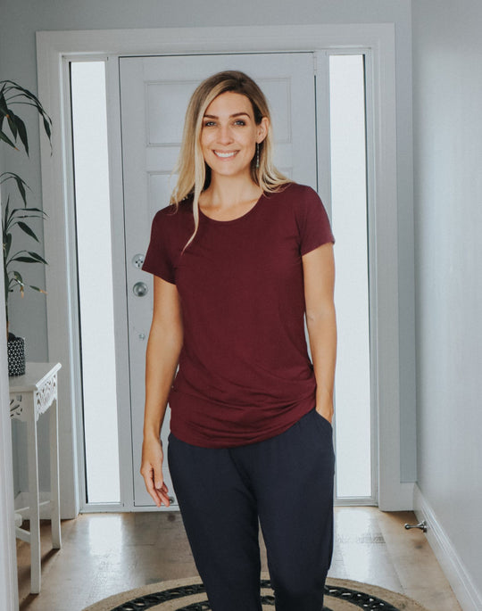 Non BF - Women's Bamboo Tee - Workout Tee Fig