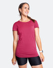 ** CLEARANCE ** Breastfeeding T-Shirt - Bamboo Workout Tee French Rose