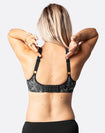 B to D cup racerback front closure nursing bra with adjustable straps