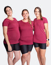 ** CLEARANCE ** Breastfeeding T-Shirt - Bamboo Workout Tee French Rose