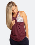 ** CLEARANCE ** Breastfeeding Top - Rise Up Tank Sangria