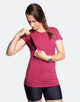 ** CLEARANCE ** Breastfeeding T-Shirt - Bamboo Workout Tee French Rose