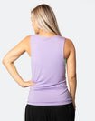 Back view of bamboo nursing tank in lilac